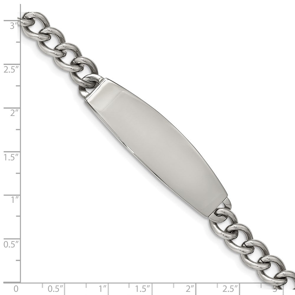8.75 Inch Chisel Stainless Steel Polished Curb Chain 8.25 Id Bracelet