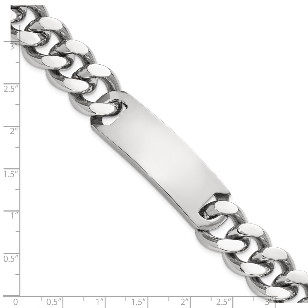 9 Inch Chisel Stainless Steel Polished Curb Link 8.75 Id Bracelet