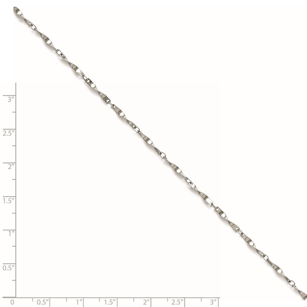 24.00 Inch Stainless Steel Polished Fancy Link Spiral Chain Necklace