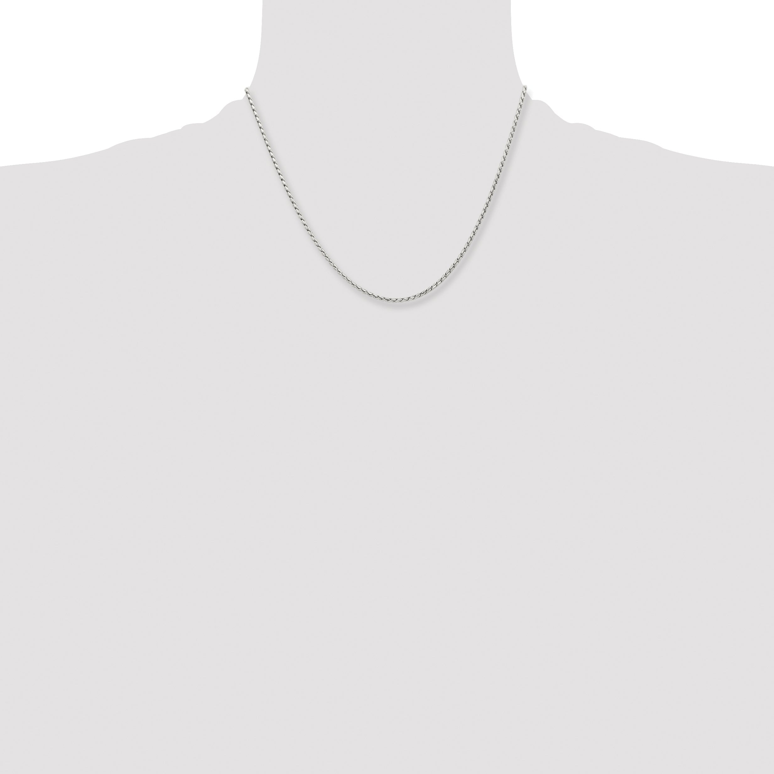 Stainless Steel Chisel Polished 2.5mm 18 Inch Fancy Link Chain Necklace