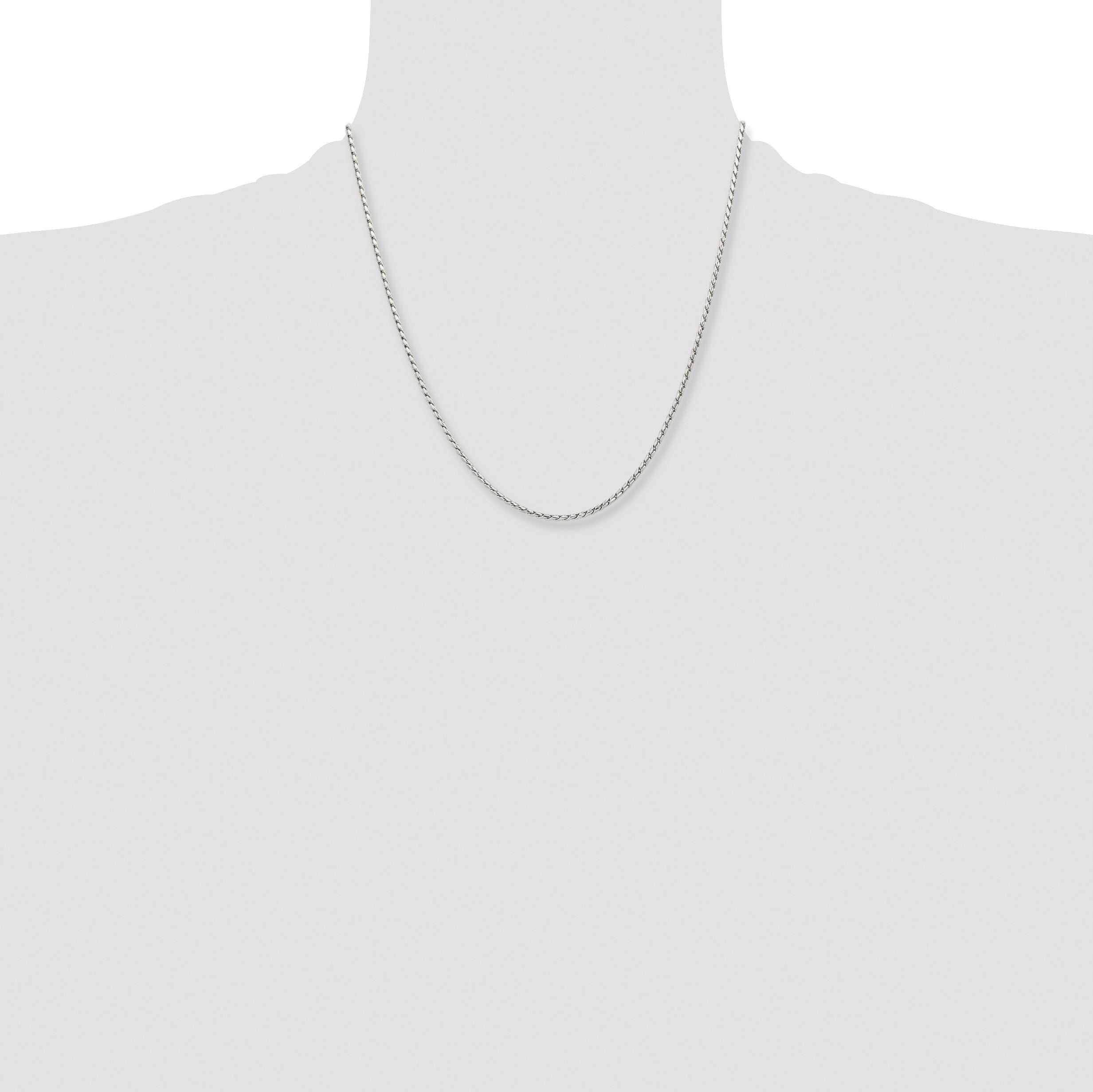 Stainless Steel Chisel Polished 2.5mm 20 Inch Fancy Link Chain Necklace