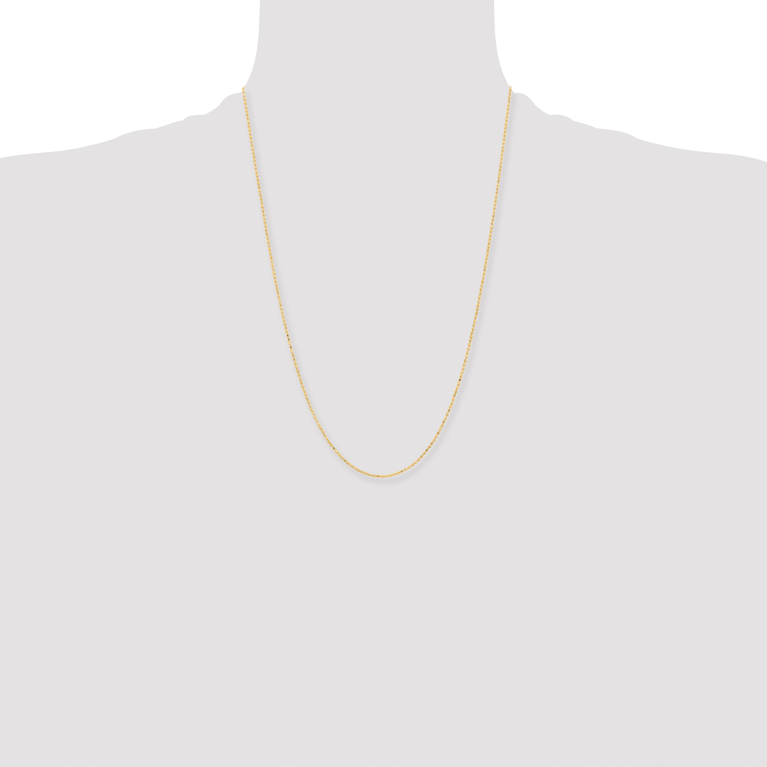 Brass/White Chisel Gold-Tone Brass 1.50mm Plated 24 Inch Ball Chain Necklace