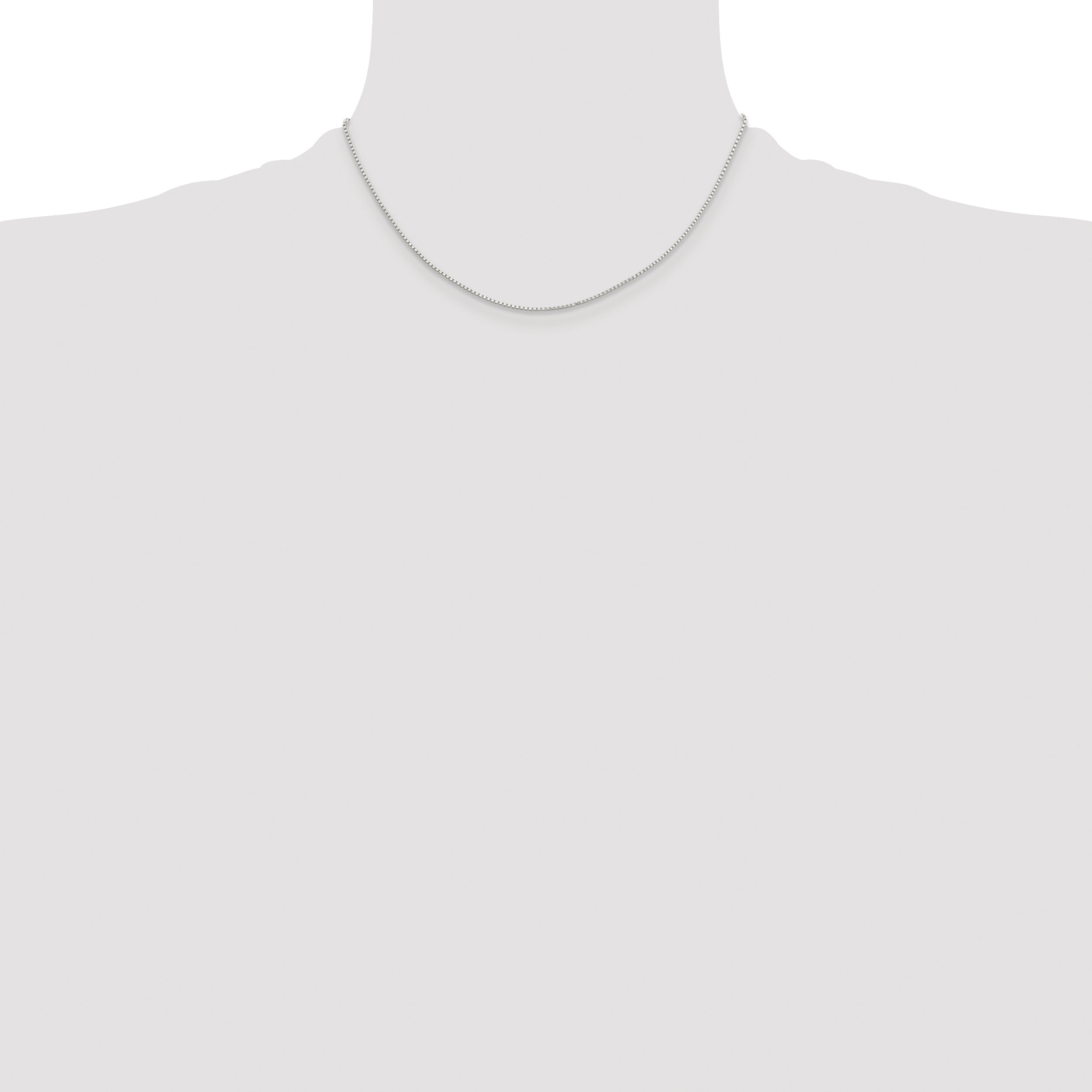 Stainless Steel Chisel Polished 1.2mm 16 Inch Box Chain Necklace