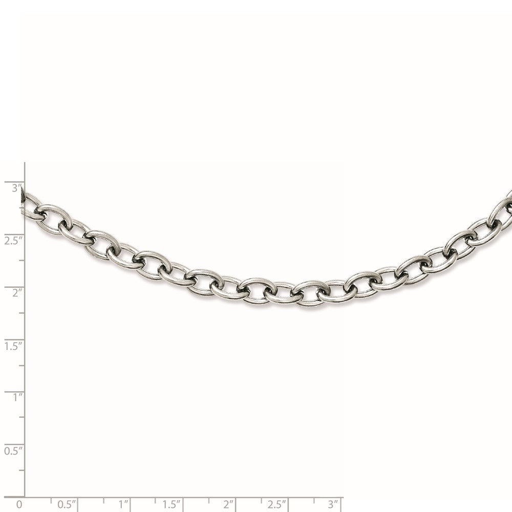 20 Inch Stainless Steel Round Interchangeable Medium Anchor Chain Necklace