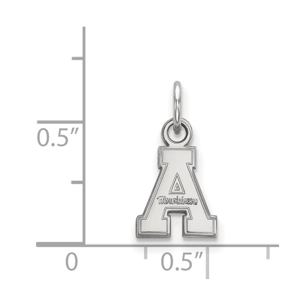 14K White Gold Logoart Appalachian State University Extra Small Pendant