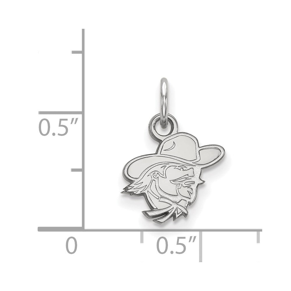 10K White Gold Logoart Eastern Kentucky University E K U Extra Small Pendant