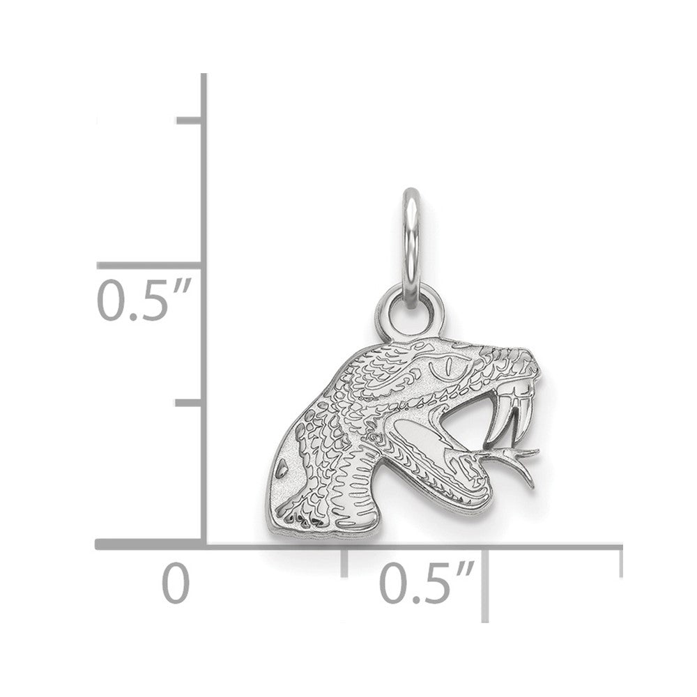 14K White Gold Logoart Florida A And M University Rattler Extra Small Pendant
