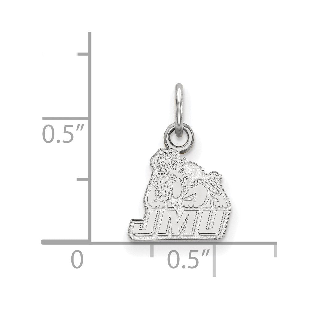 10K White Gold Logoart James Madison University Extra Small Pendant