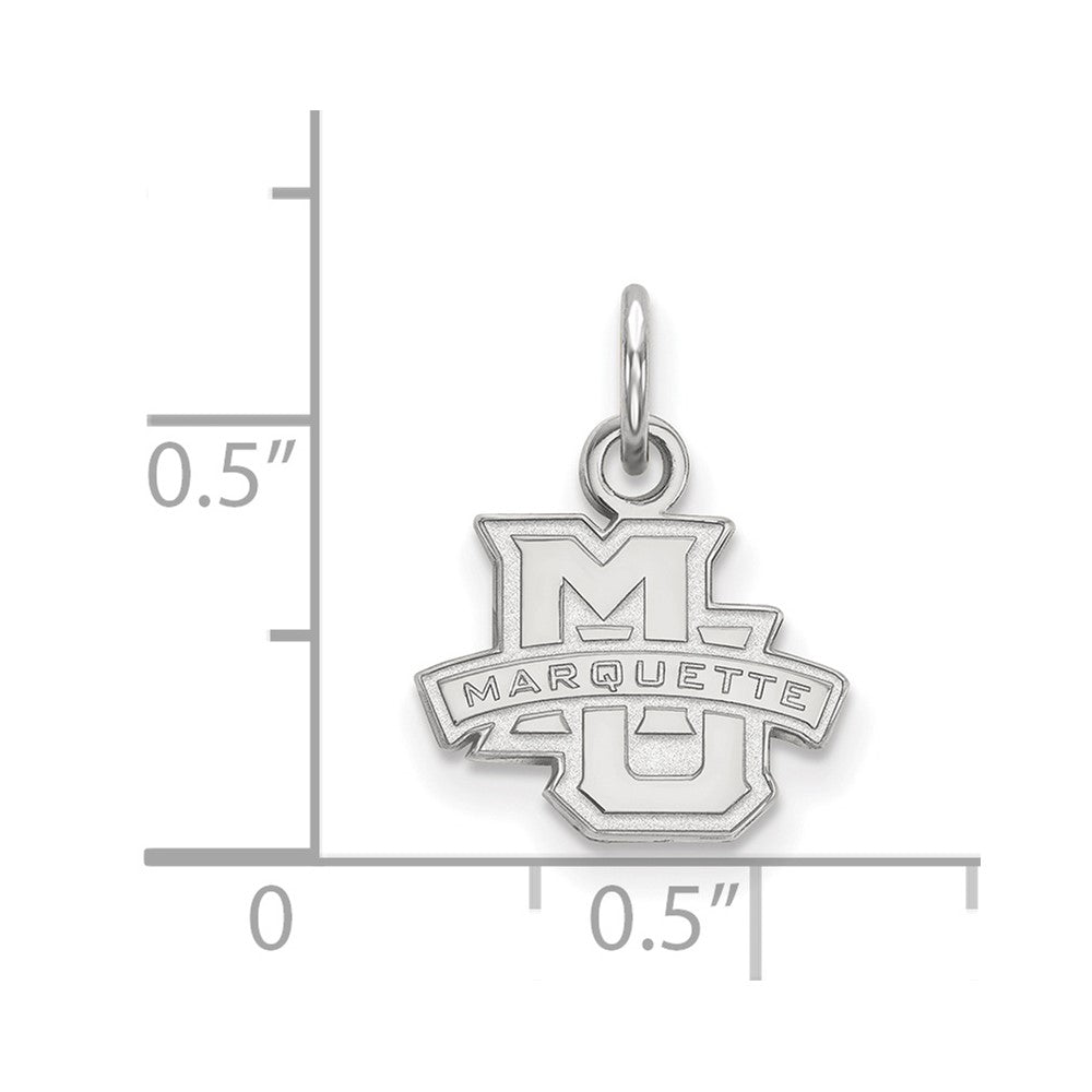 14K White Gold Logoart Marquette University Extra Small Pendant