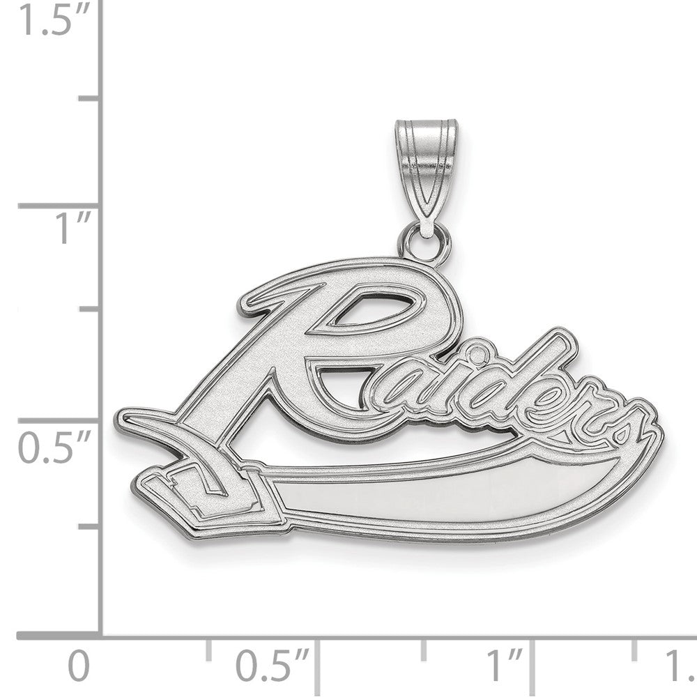 14K White Gold Logoart Mt Union College Raiders Large Pendant
