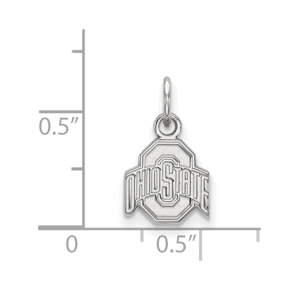 14K White Gold Logoart The Ohio State University Extra Small Pendant