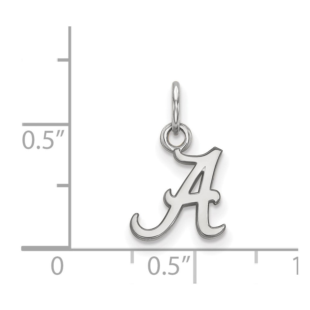 10K White Gold Logoart University Of Alabama Letter A Extra Small Pendant
