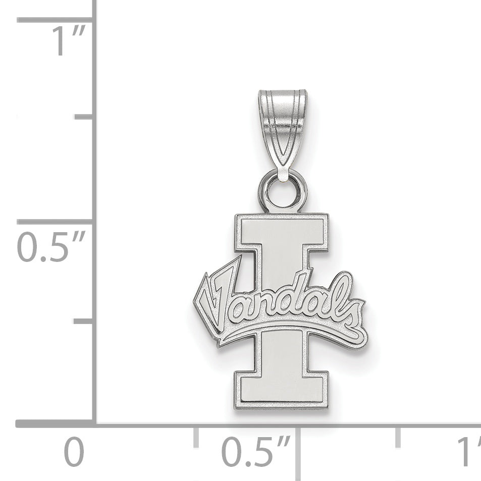 Sterling Silver Rhodium Plated Logoart University Of Idaho Vandals Small Pendant
