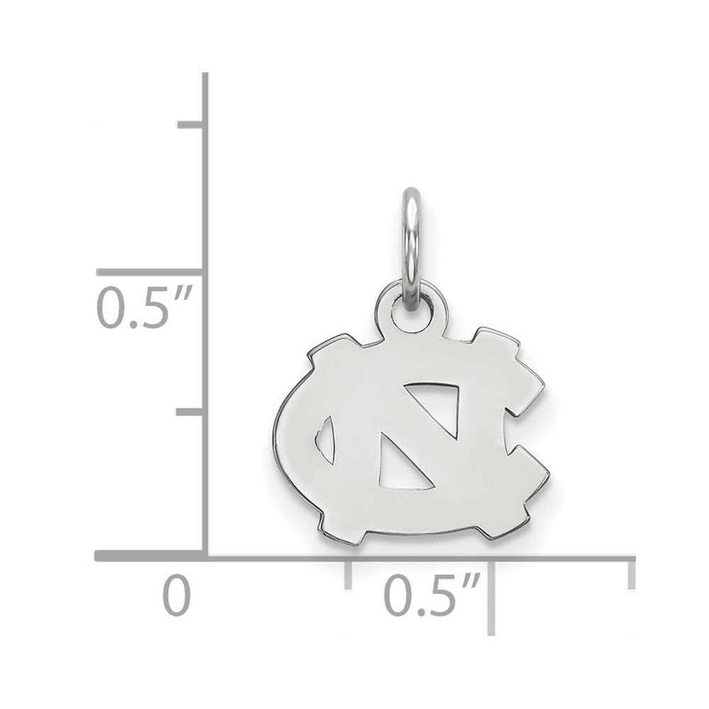 14K White Gold Logoart University Of North Carolina N C Extra Small Pendant