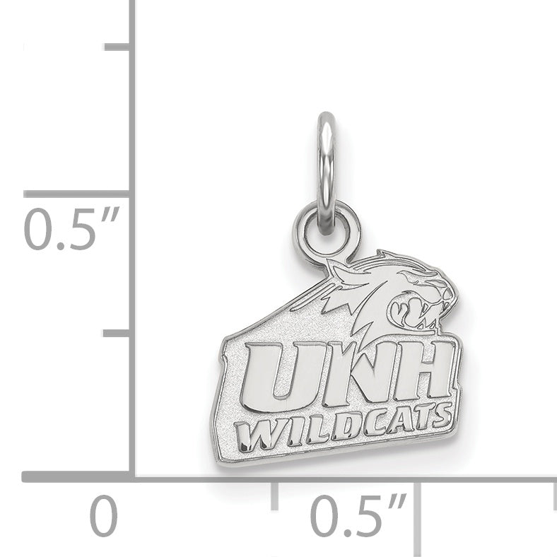 Sterling Silver Rhodium Plated Logoart University Of New Hampshire Extra Small Pendant