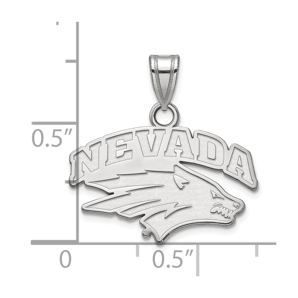 14K White Gold Logoart University Of Nevada Reno Small Pendant
