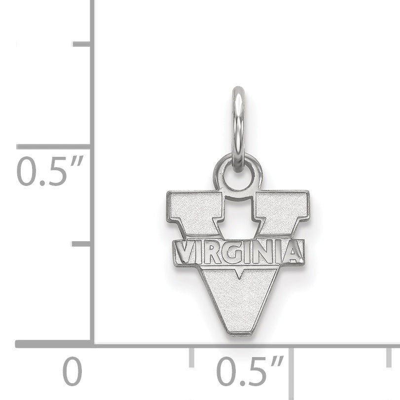 Sterling Silver Rhodium Plated Logoart University Of Virginia Extra Small Pendant