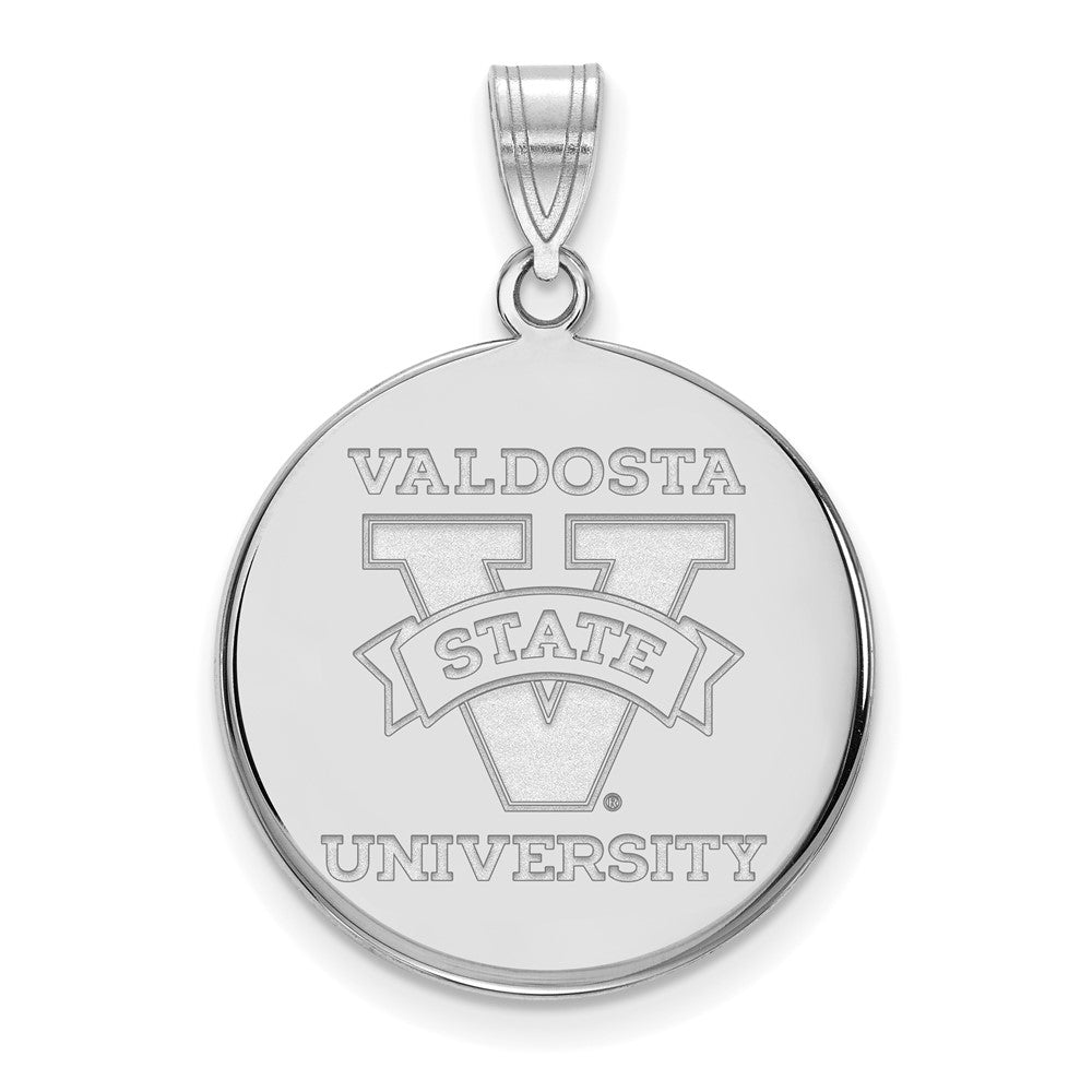 10K White Gold Logoart Valdosta State University Large Disc Pendant