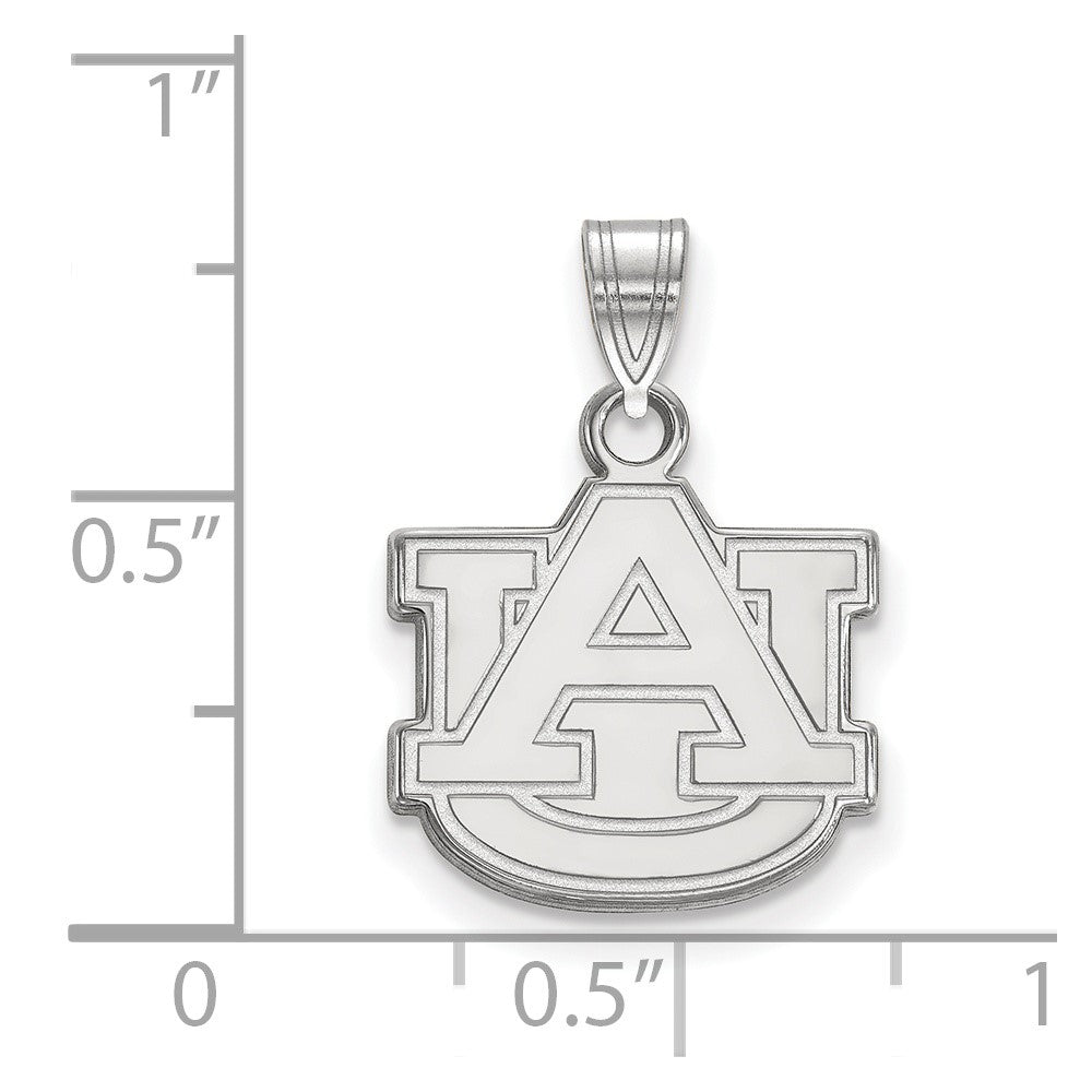 10K White Gold Logoart Auburn University A U Small Pendant