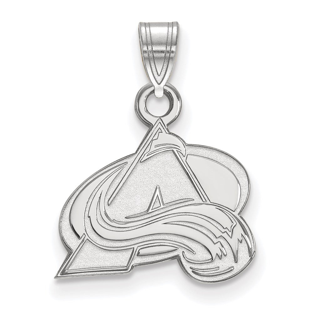 10K White Gold Nhl Logoart Colorado Avalanche Letter A Small Pendant
