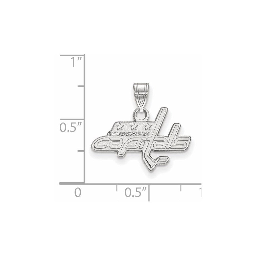 10K White Gold Nhl Logoart Washington Capitals Small Pendant