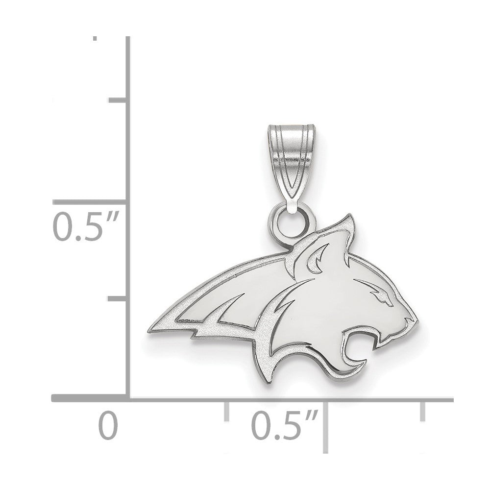 14K White Gold Logoart Montana State University Bobcat Small Pendant