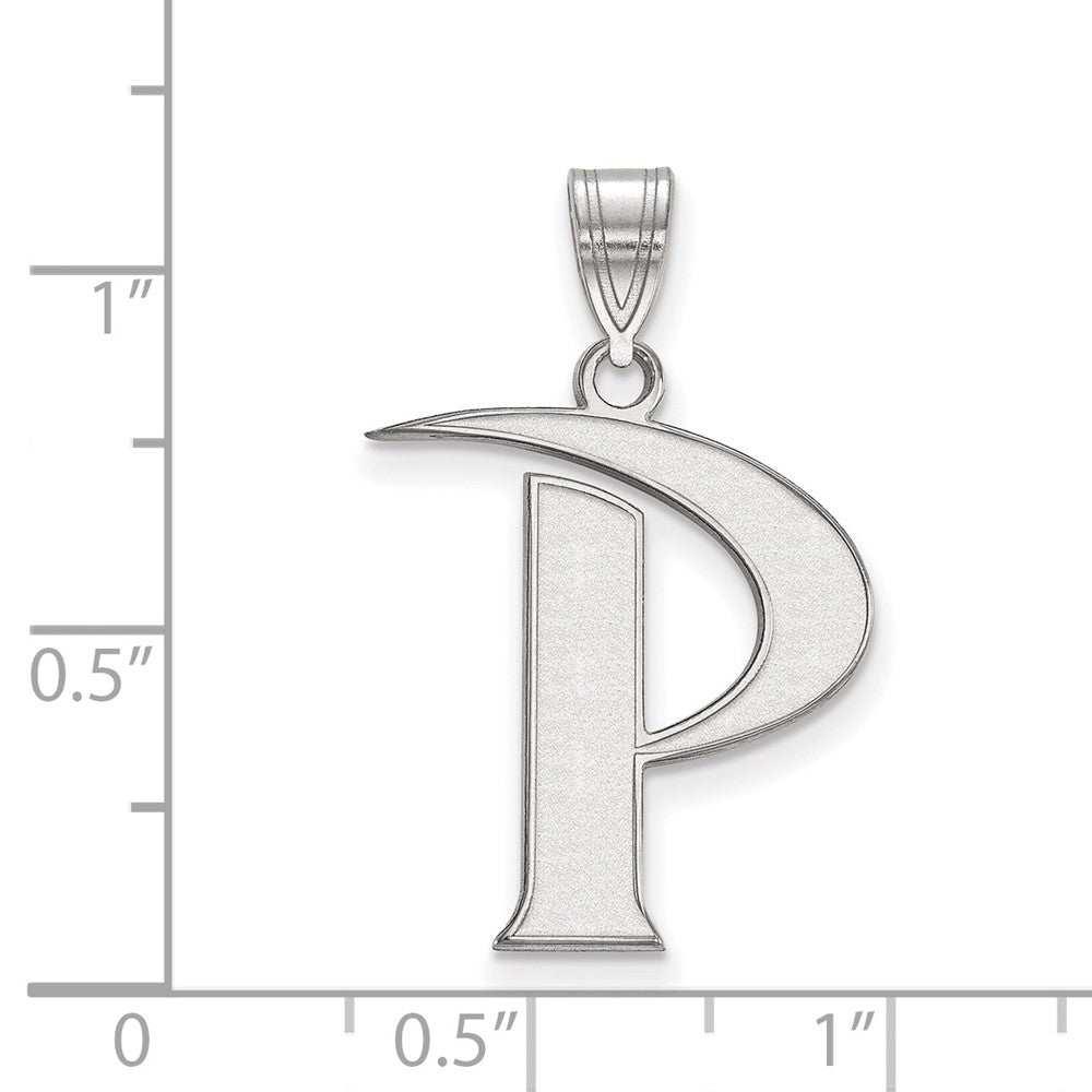 10K White Gold Logoart Pepperdine University Letter P Large Pendant