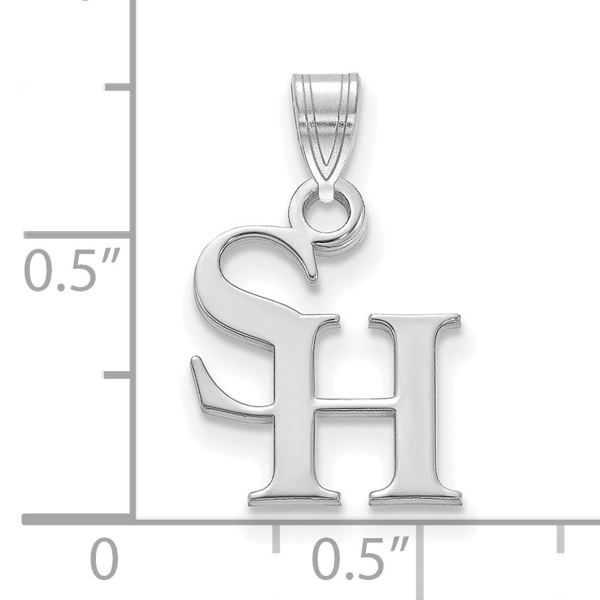 Sterling Silver Rhodium Plated Logoart Sam Houston State University Small Pendant