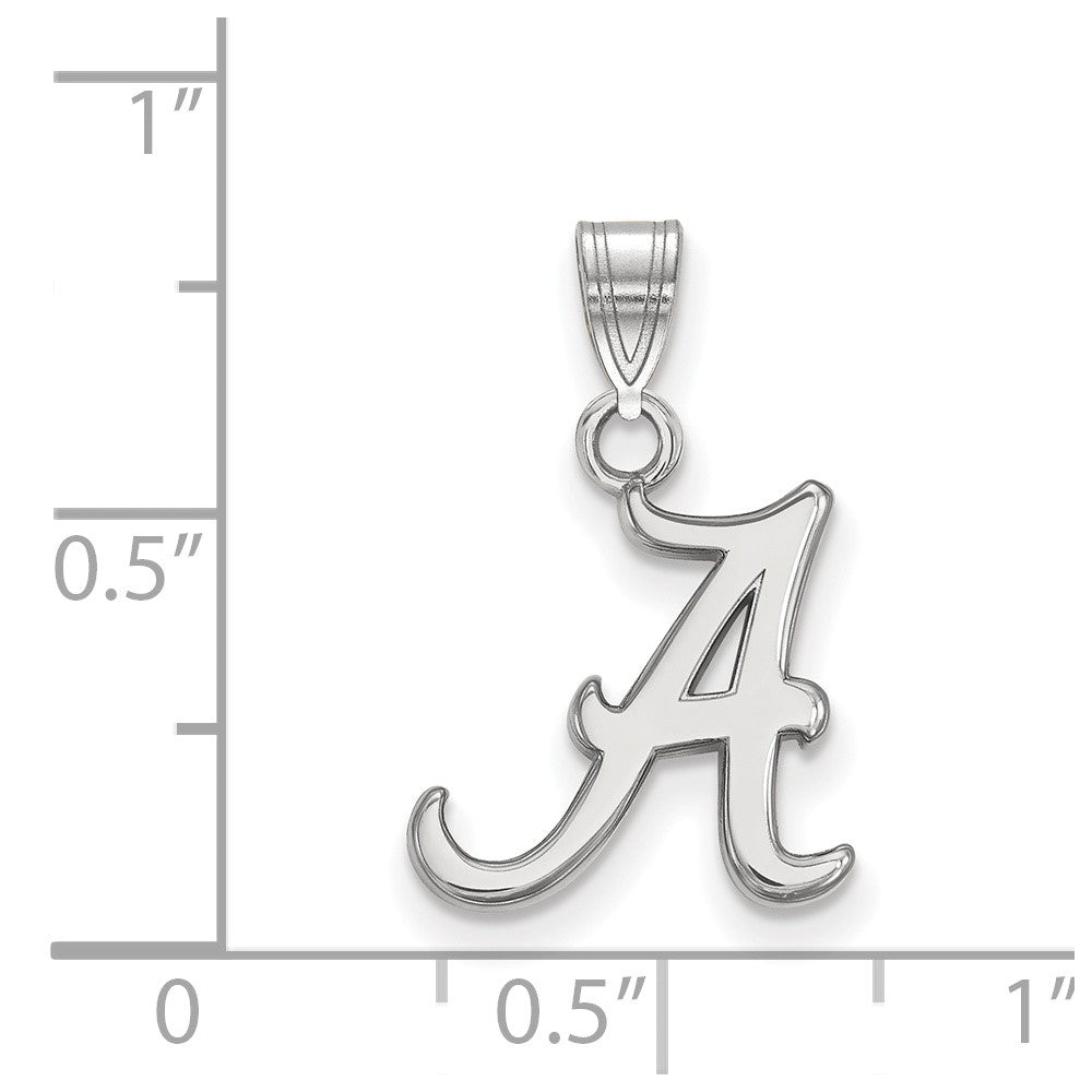 10K White Gold Logoart University Of Alabama Letter A Small Pendant