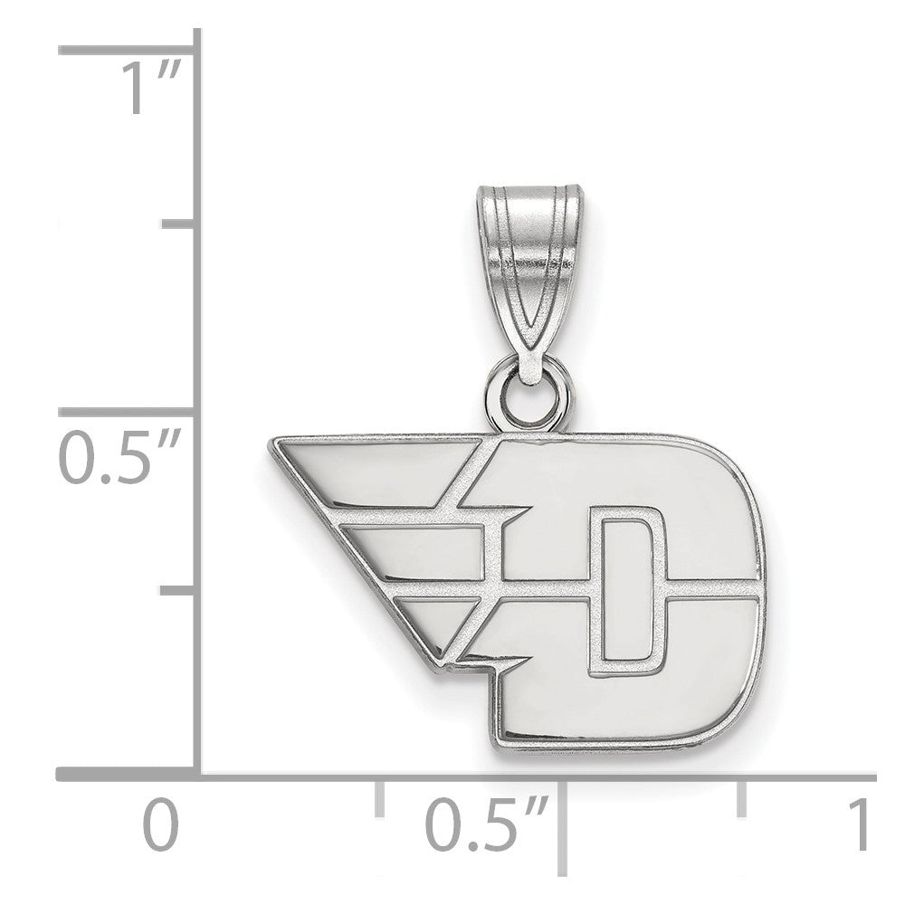 10K White Gold Logoart University Of Dayton Small Pendant