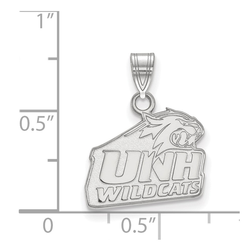 Sterling Silver Rhodium Plated Logoart University Of New Hampshire Small Pendant
