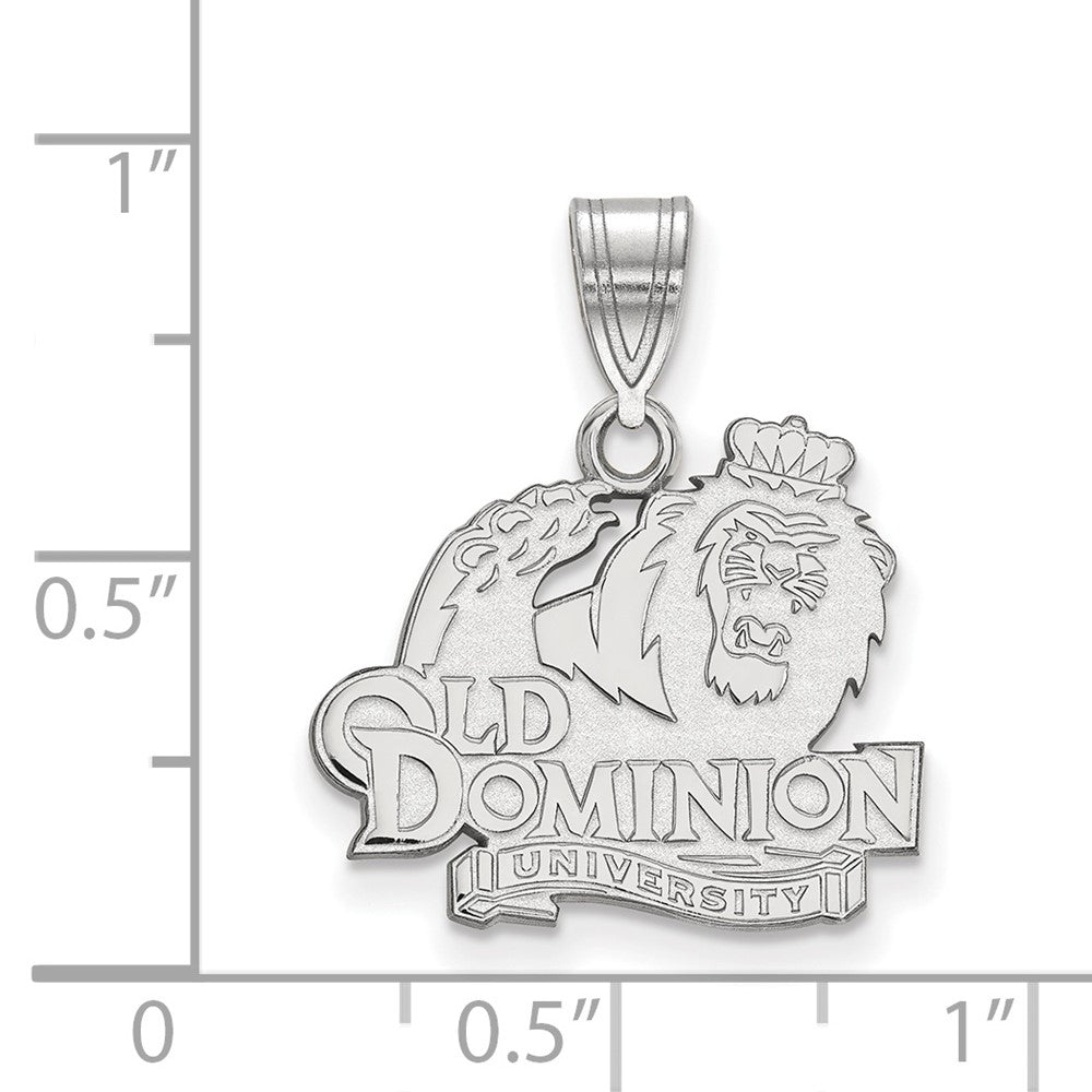 10K White Gold Logoart Old Dominion University Medium Pendant