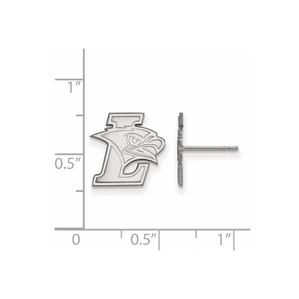 10K White Gold Logoart Lehigh University Small Post Earrings