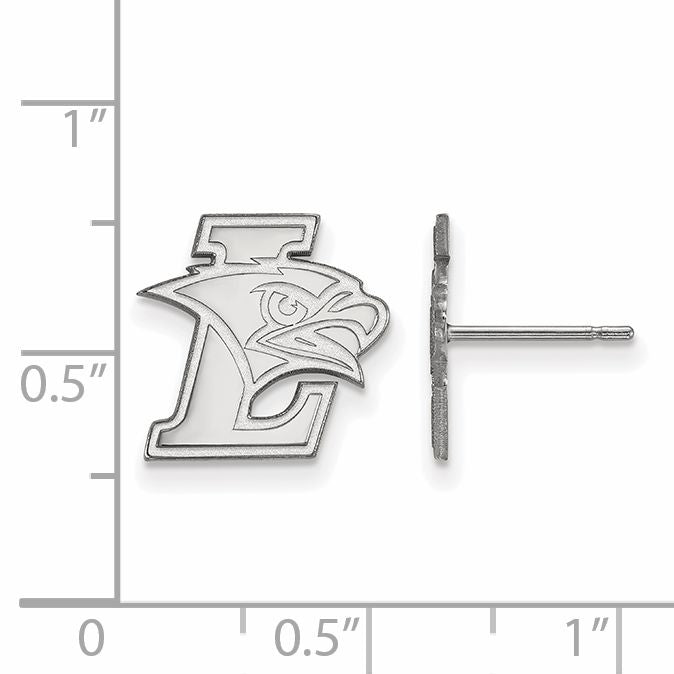 Sterling Silver Rhodium Plated Logoart Lehigh University Small Post Earrings