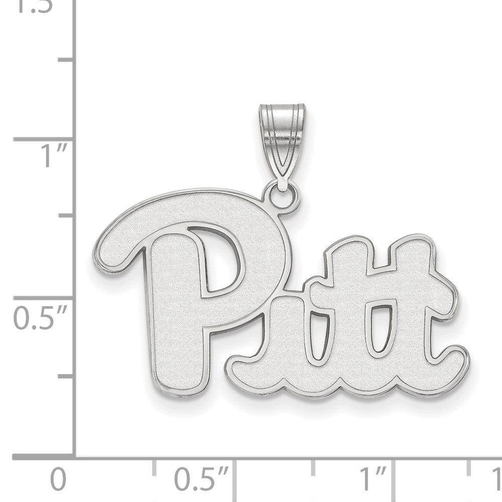 14K White Gold Logoart University Of Pittsburgh Large Pendant