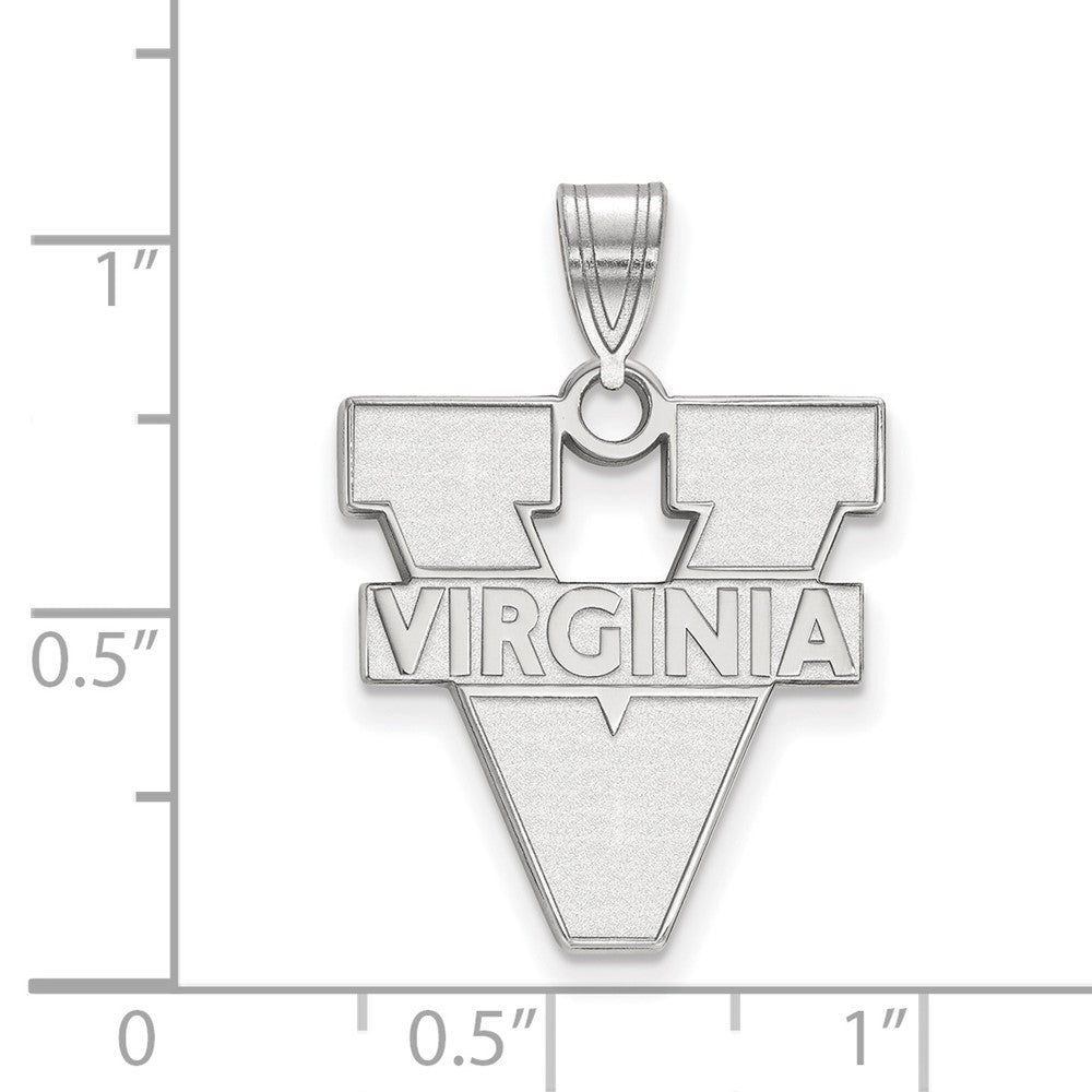 10K White Gold Logoart University Of Virginia Large Pendant