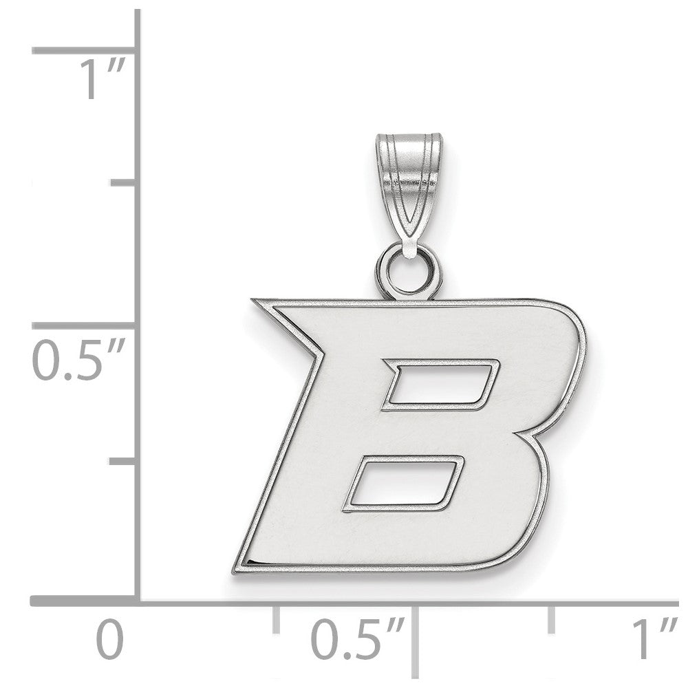 14K White Gold Logoart Boise State University Letter B Small Pendant