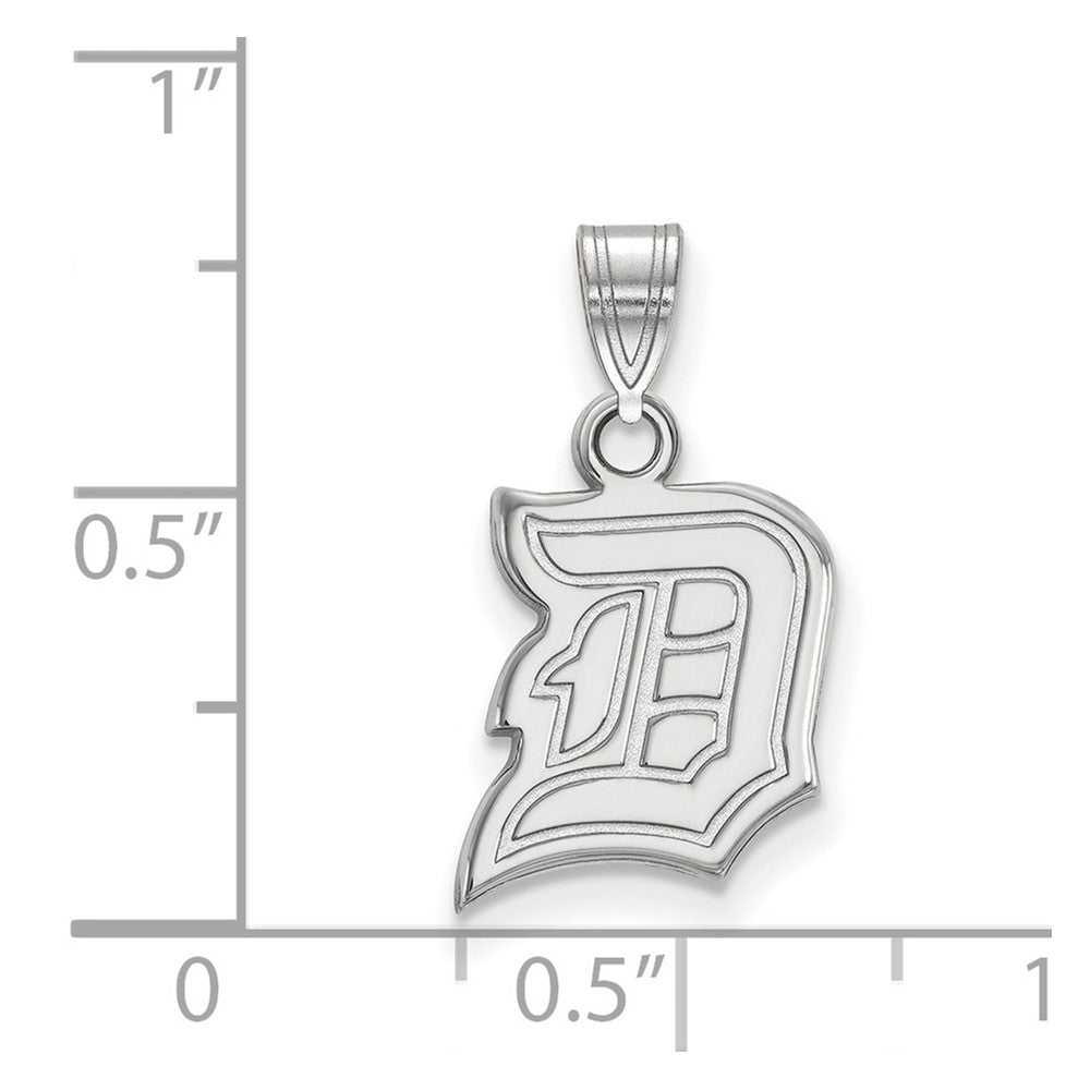 14K White Gold Logoart Duquesne University Letter D Small Pendant