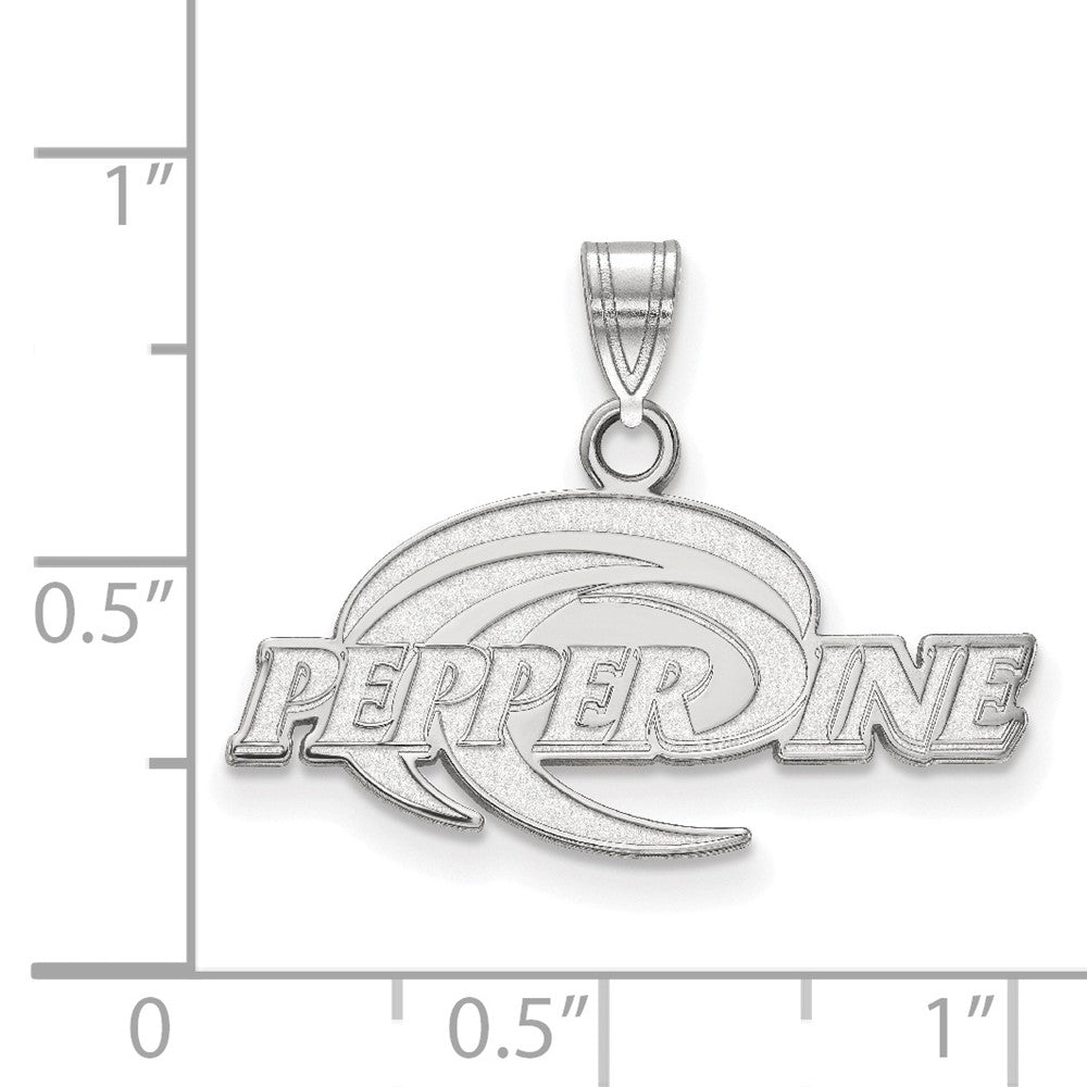 14K White Gold Logoart Pepperdine University Medium Pendant