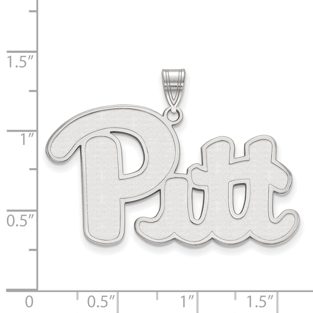 14K White Gold Logoart University Of Pittsburgh Extra Large Pendant