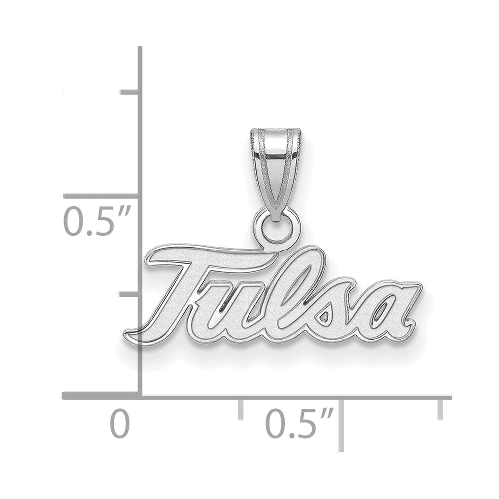14K White Gold Logoart University Of Tulsa T U Small Pendant