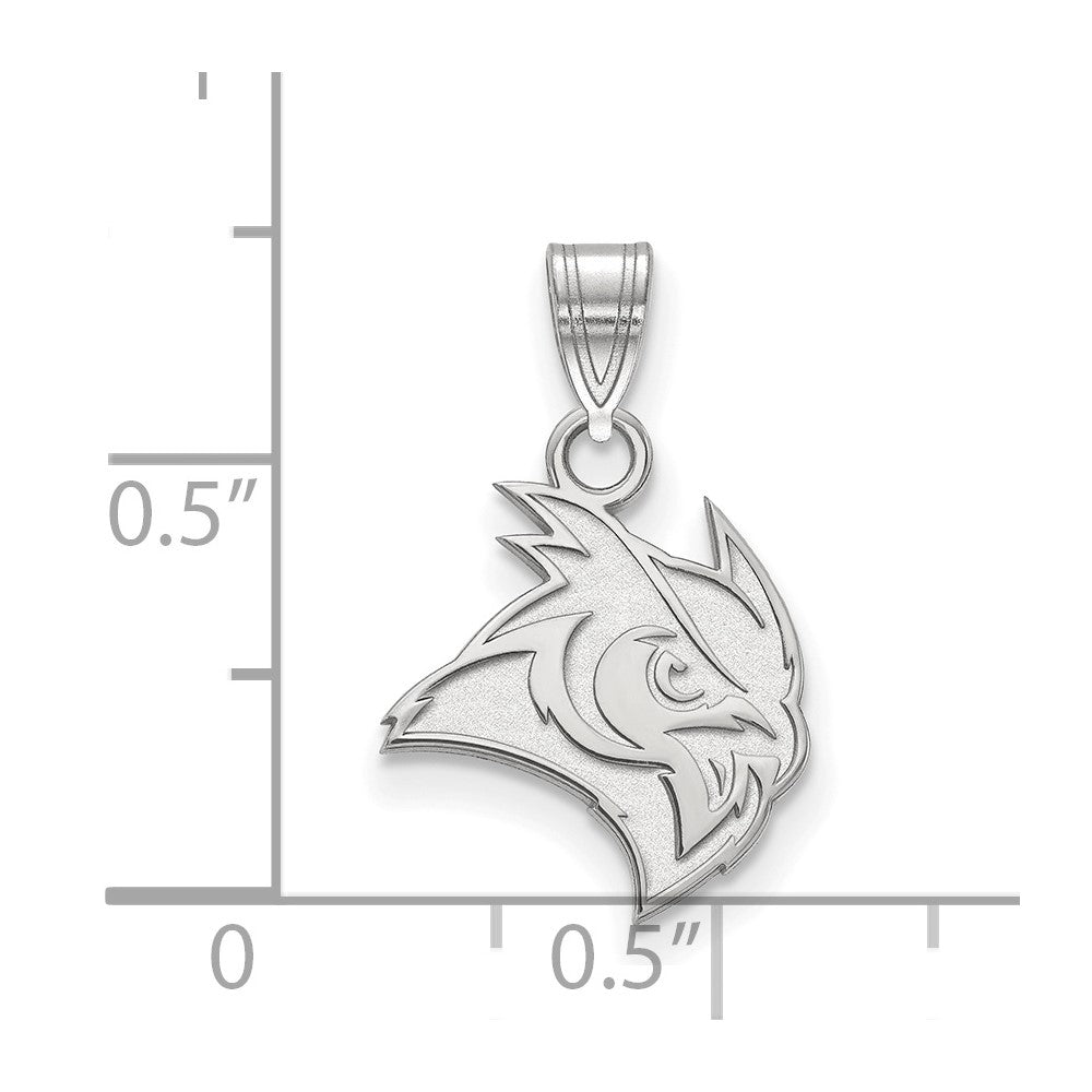 10K White Gold Logoart Rice University Owl Small Pendant