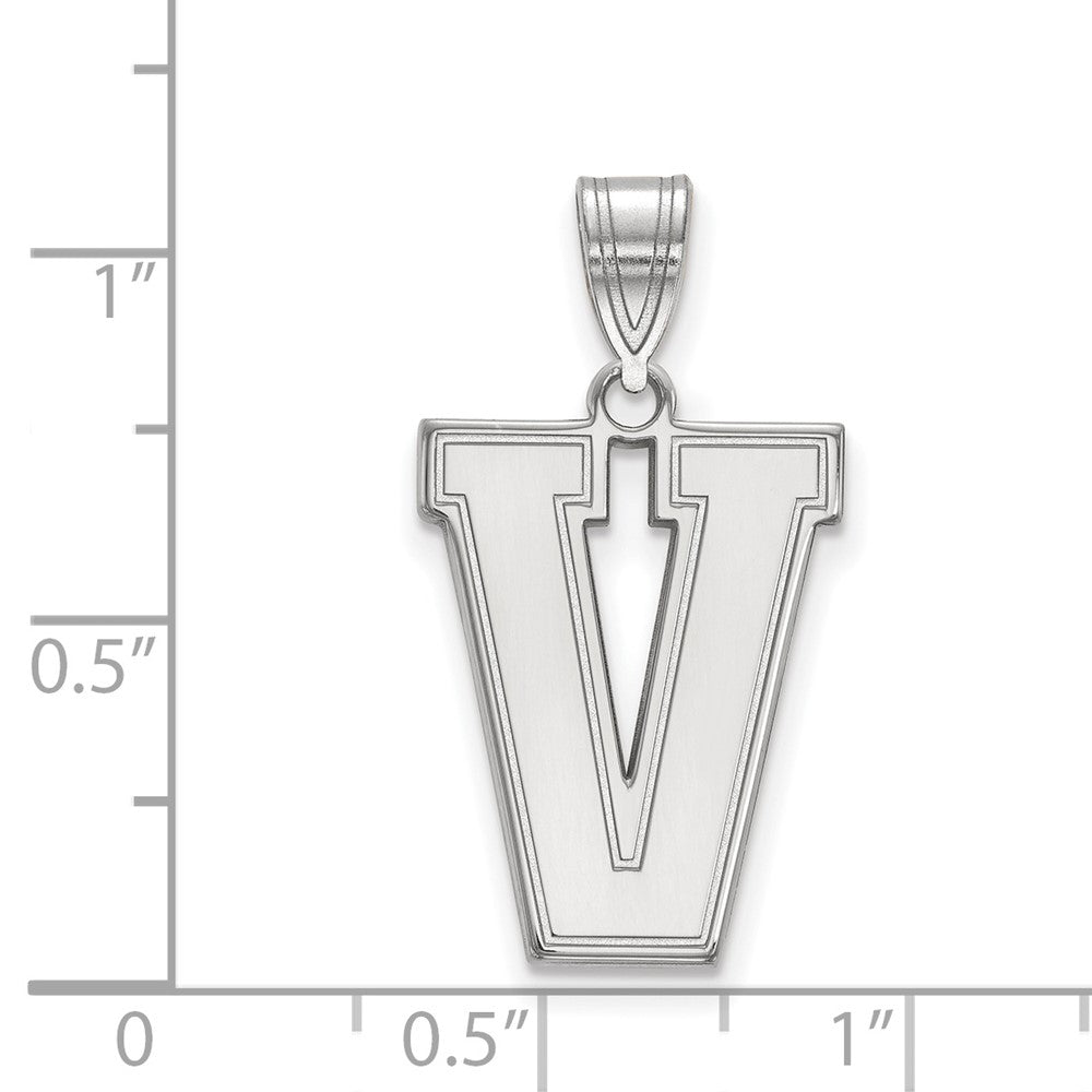 10K White Gold 10Kw Logoart Vanderbilt University Large Pendant