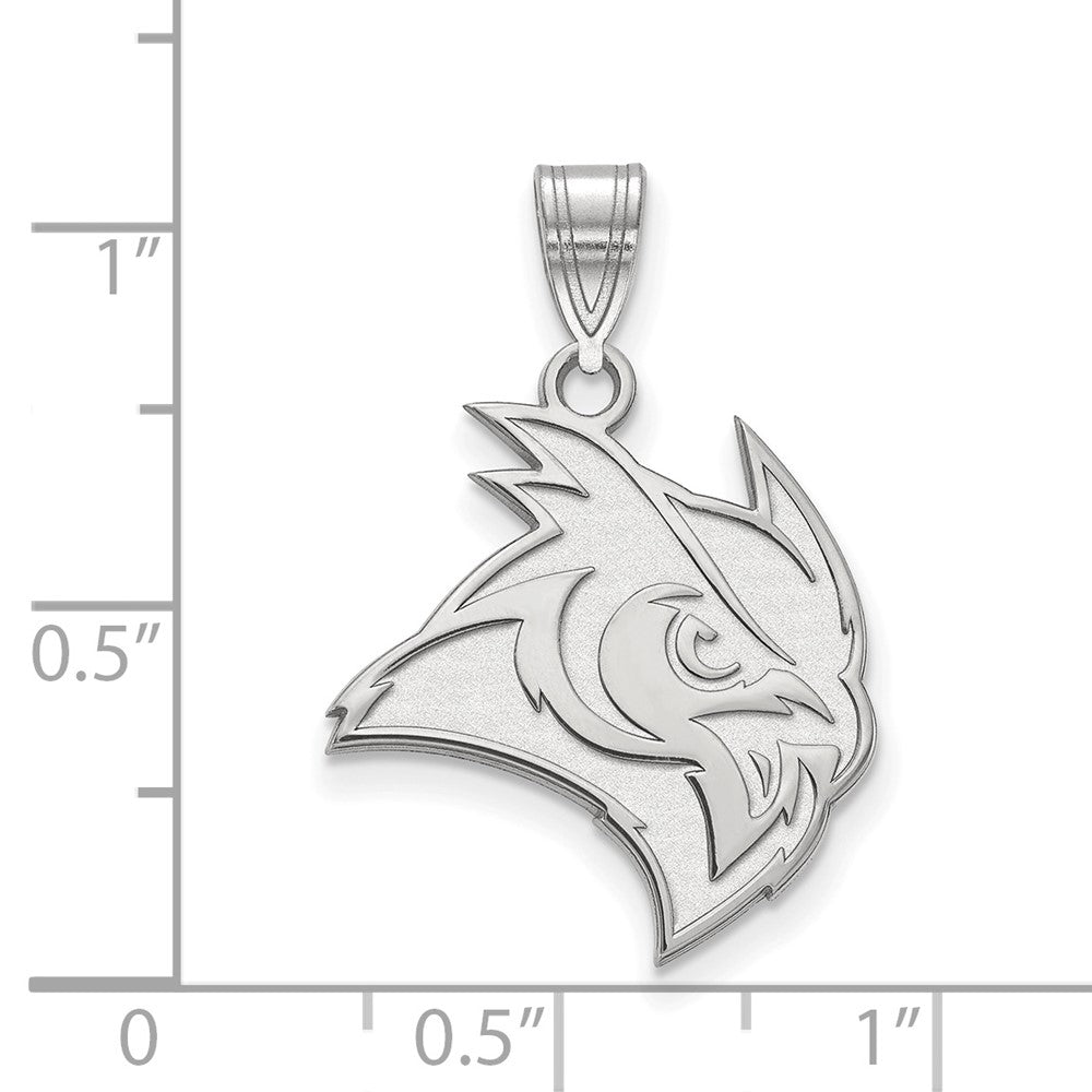 14K White Gold Logoart Rice University Owl Large Pendant