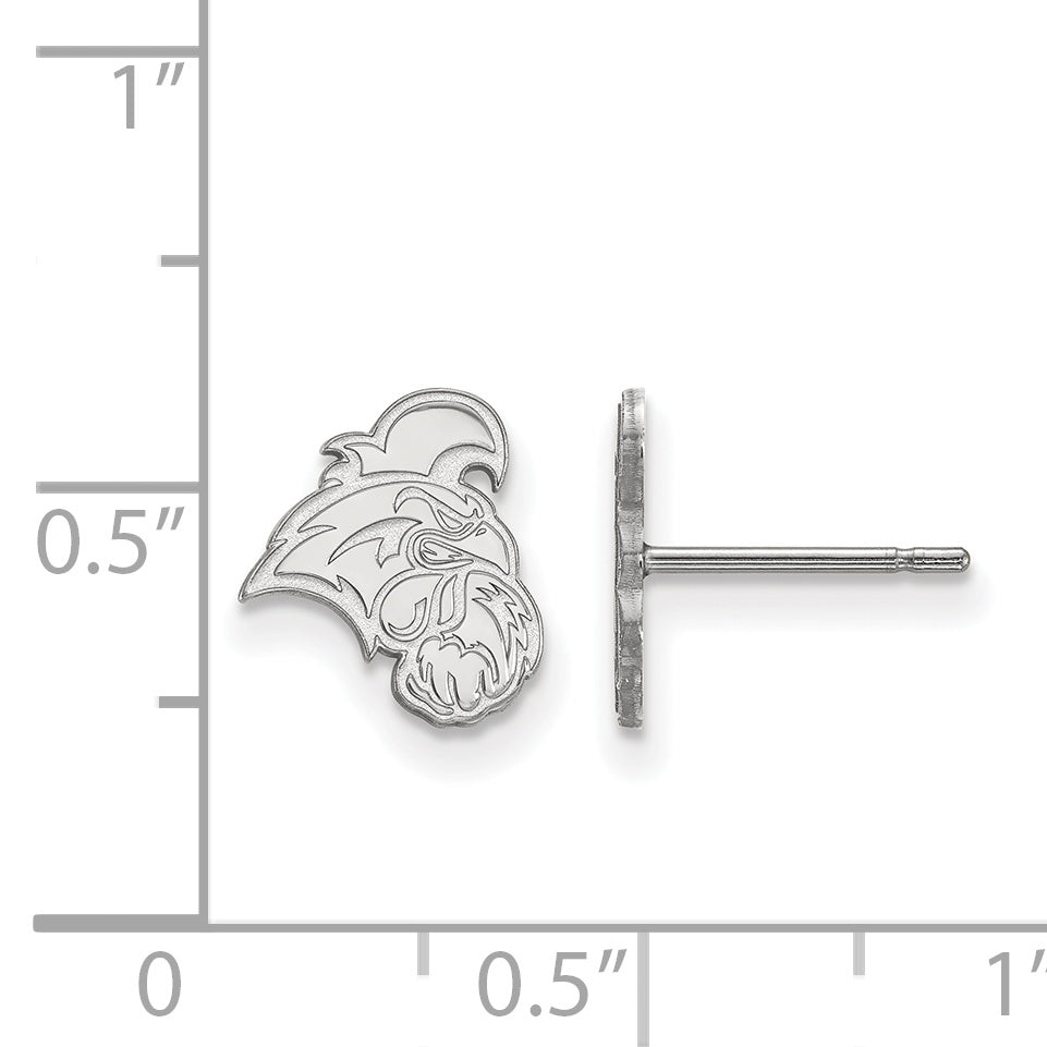 Sterling Silver Rhodium Plated Logoart Coastal Carolina University Chanticleer Extra Small Post Earrings