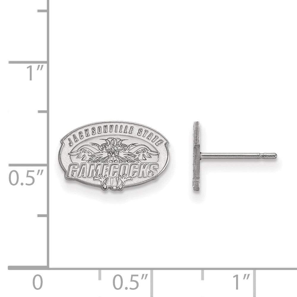 14K White Gold Logoart Jacksonville State University Extra Small Post Earrings