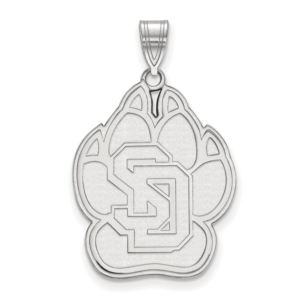 10K White Gold Logoart University Of South Dakota Extra Large Pendant