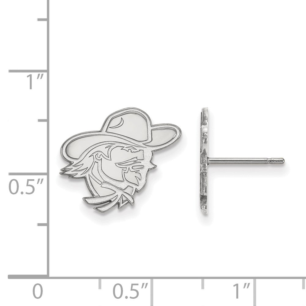 10K White Gold Logoart Eastern Kentucky University E K U Small Post Earrings