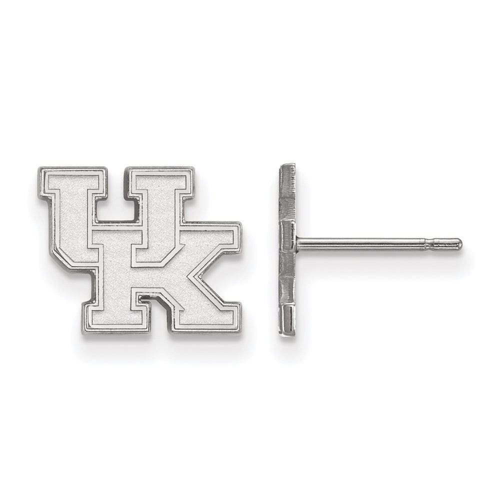 10K White Gold Logoart University Of Kentucky U K Extra Small Post Earrings