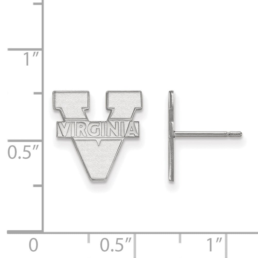 14K White Gold Logoart University Of Virginia Small Post Earrings